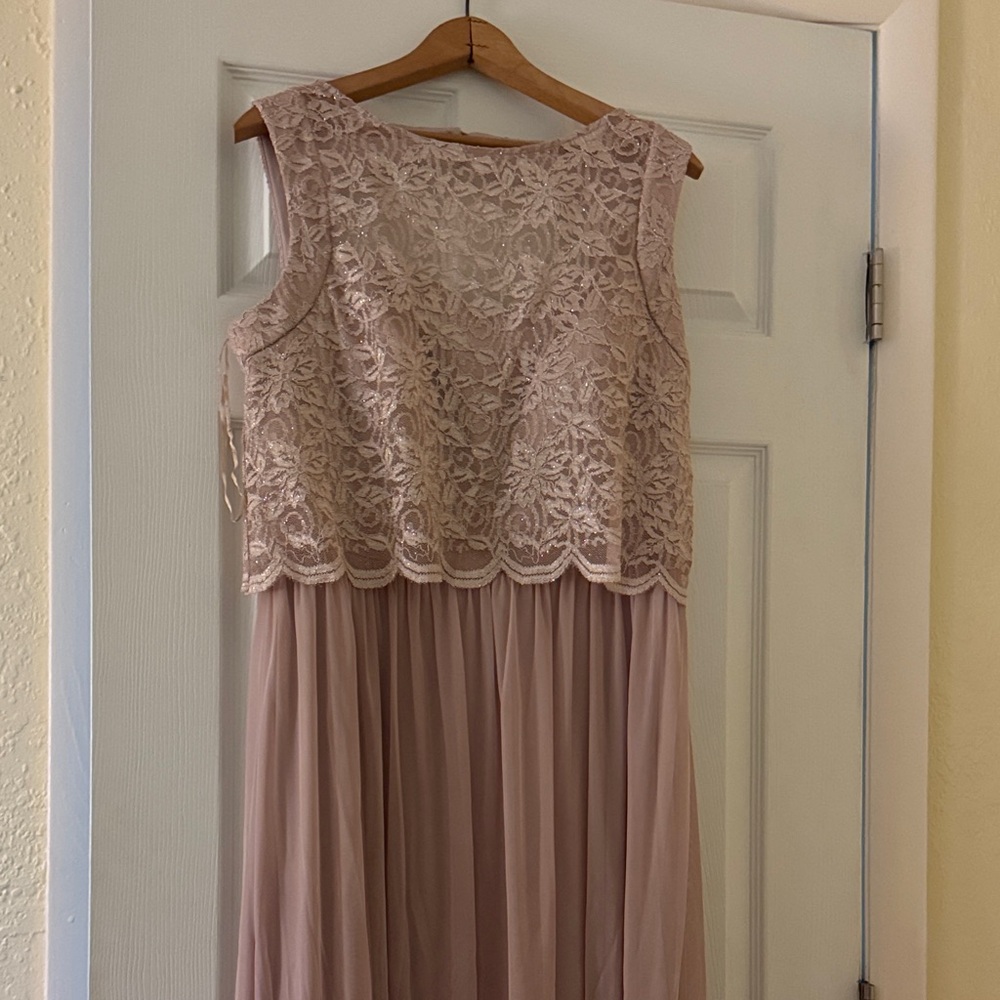 Night Way Collections Lace Bodice Wedding Dress - Blush